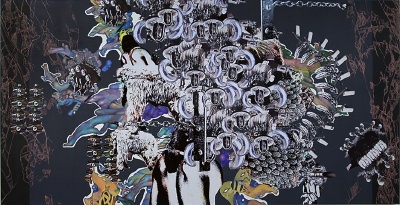 Yutaka Inagawa. Untitled, Collage, Acrylic on canvas, 130×250cm, 2007