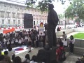 The protestors and the Cenotaph