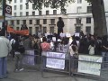 The protest on Richmond Terrace