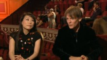 Unsuk Chin and Alban Gerhardt during the interval