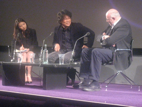 Bong Joon-ho with Tony Rayns at the BFI