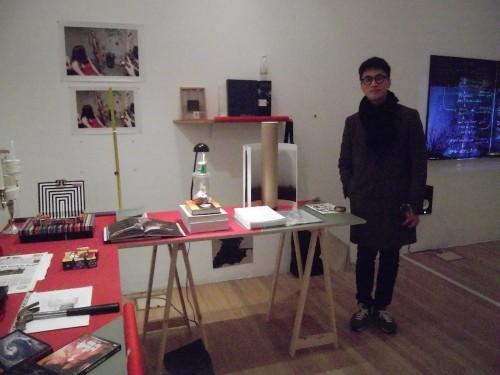Hyukgue Kwon with his curation of donated objects