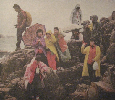 A bad copy of a photo in the Times