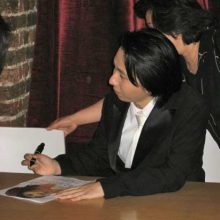 Lim Hyung-joo signs autographs in the Footstool cafe at St John's, Smith Square.