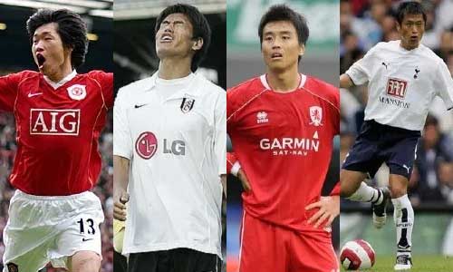 Four Korean footballers