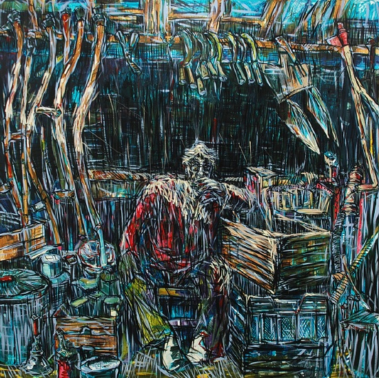 Jin Kim: Untitled, 2007, 200cm x 200cm, oil on canvas