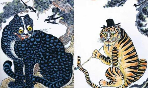 Tiger minhwa paintings