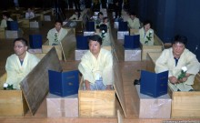 Participants are left in the closed casket for five minutes and some start to cry in the darkness