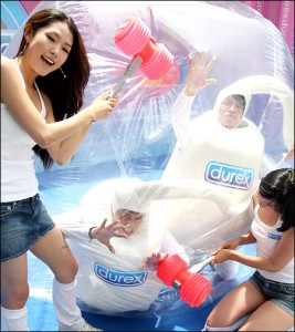 Yonhap, via Korea Times: a Durex demo Yonhap, via Korea Times: a Durex demo
