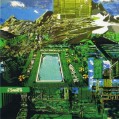 Kang Yujin: Pool (2008) 130 x 130cm. Enamel and acrylic on canvas