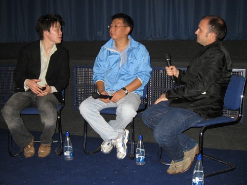 Kwak Kyung Taek (centre) and Roger Clark (right)