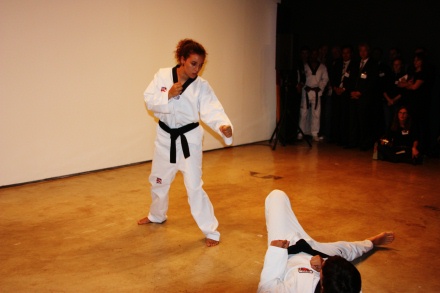 Part of the Jaguar taekwondo team