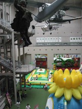 Playground Catching them young inside the War Memorial hall