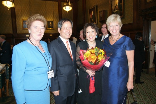 Ambassador Chun and Sylvia Park after the dinner