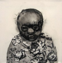 Yoo Junghyun: Face 23 (Acrylic on canvas)