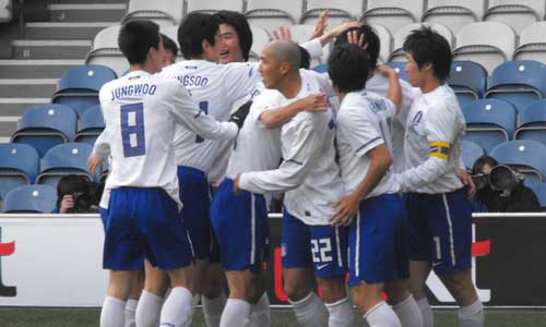 Korea goal celebrations