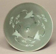 Inlaid celadon tea bowl, Koryo dynasty, The Museum of Oriental ceramics, Osaka