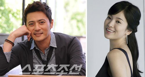 Jang Dong-gun (left) and Song Hye-kyo