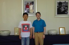 With Min Young Ki's son at his studio