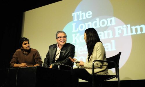 Im Sang-soo at the Q+A after the screening of The Housemaid