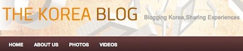 Korea Blog masthead