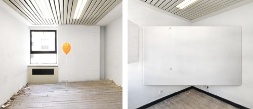 Installations by Shan Hur (Left) and Soon-Hak Kwon (Right)