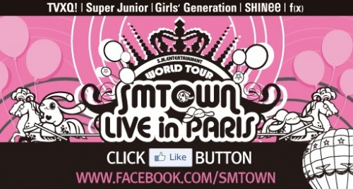The Facebook page for the Paris K-pop concert this week