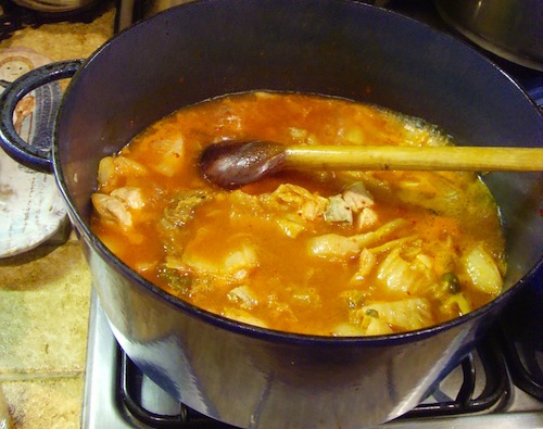 A big hug of kimchi chigae