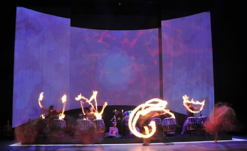 Drumming with fire