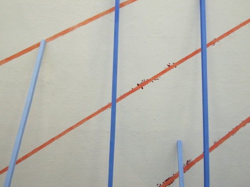 Yeojoo Park: Light Spacer Part 2, Paste on a wall, Acrylic on timbers, Dimension variable