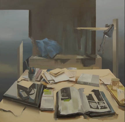 Eunsook Choi: Play at the room 2011, Acrylic on canvas, 130 x 130cm