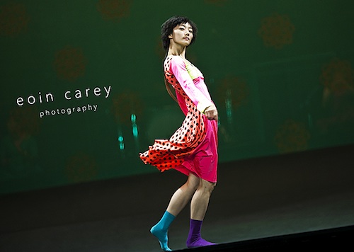 Bold polka-dots and odd socks featured prominently. Photo by Eoin Carey