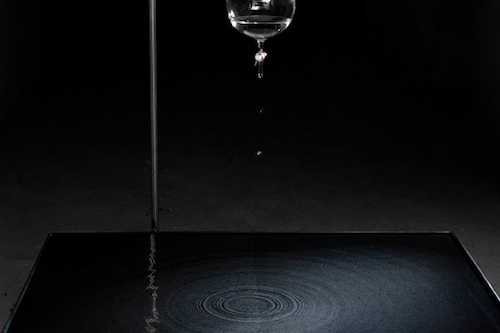 Kang Hyun-dae: Aqua Table (2011) 1200 x 1200 x 400cm. Water, Himax, Glass