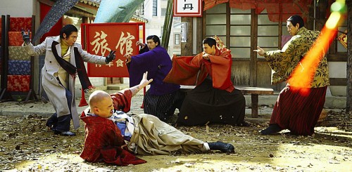 Lee takes on some bad guys using a variety of martial arts styles
