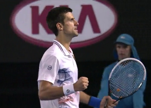 Novac Djokovic in the 2012 Australian Open final