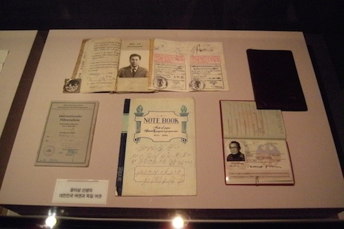 Yun Isang's South Korean and German passports Yun Isang's South Korean and German passports