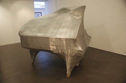 Grand piano, aluminium wire fiberglass life casting