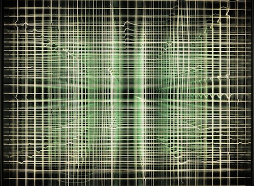 Ahn Chul-hyun: Mirror Drawing #6 (2012). Plywood, mirrors, lights, hardware, 70x80x14cm