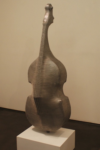  Contrabass, aluminium wire fiberglass life casting