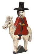 Triple-Faced Man Riding a Horse