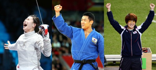 Kim Ji-yeon – women’s individual sabre, Song Dae-nam – men’s 90kg judo, and Kim Jang-mi – women’s 25m pistol
