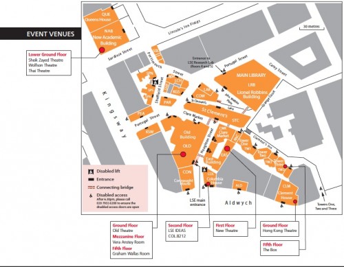 LSE venues - click on map for a larger version