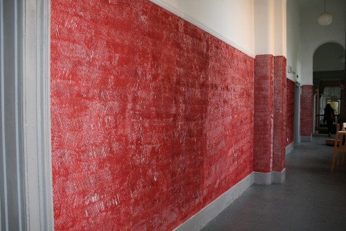 Jin Woo Yoo: Untitled (2010) Scratches on Painted Wall
