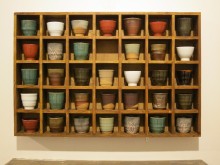 Beakers by both artists