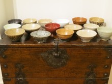 Tea bowls by both artists
