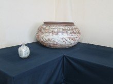 One of Min Young-ki's finished large buncheong bowls