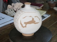 Some work in progress in Min Young-ki's studio