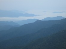 Clouds fill the valleys