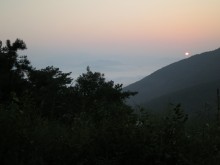 Sunrise from the recreational forest above Donguibogam Village