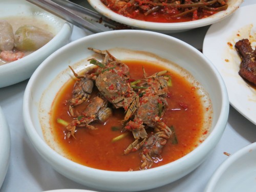 One of the side dishes - crunchy spiced crab